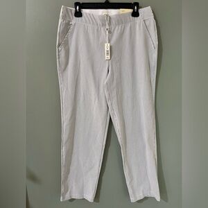 Max Stidio NWT pull on trouser high rise ankle length size XL blue and white